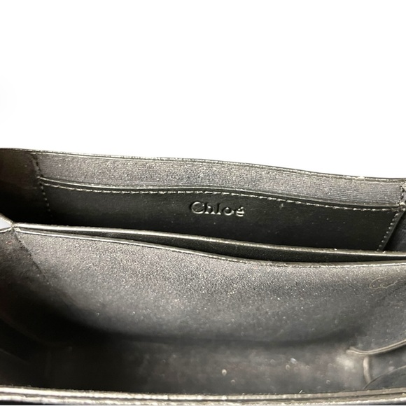 Chloe Faye Black Leather Ring Crossbody Bag - Picture 9 of 12